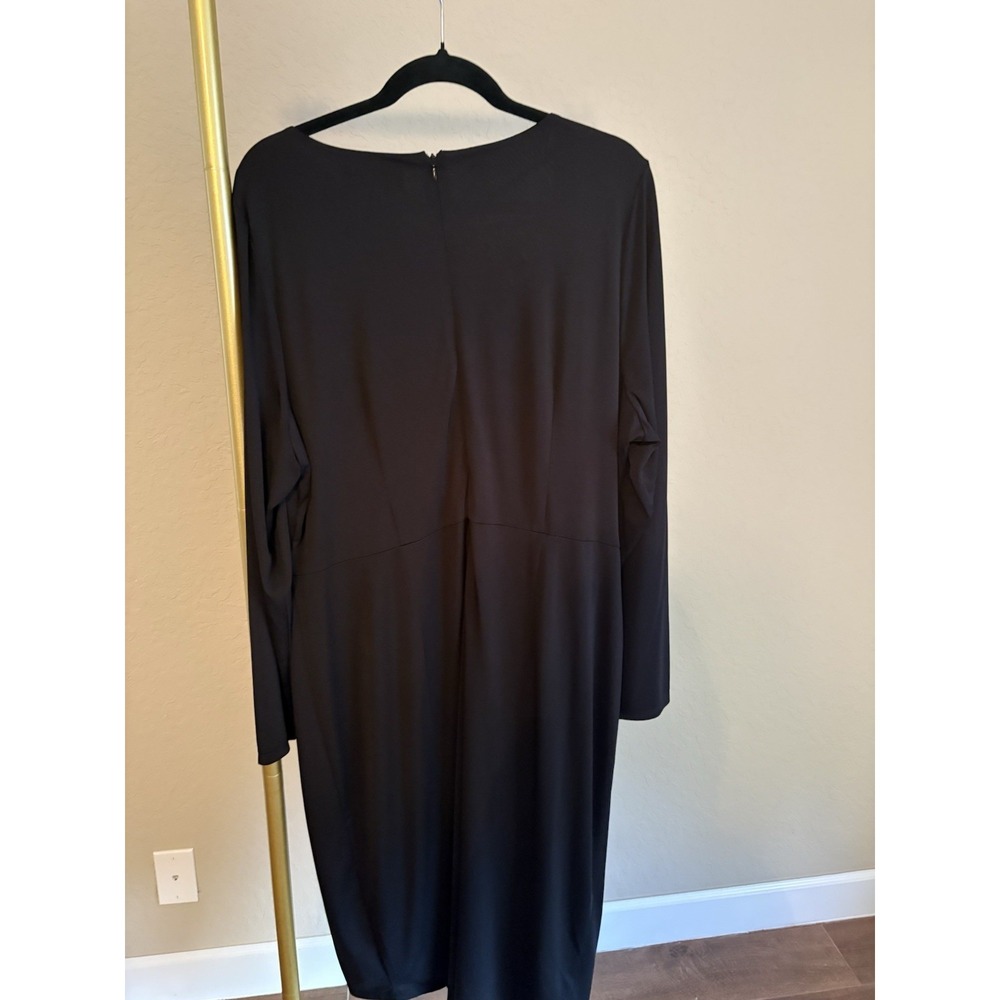 Eloquii Women's Midi Cocktail Dress Size 20 Black Party Going Out Minimalist - Picture 5 of 7